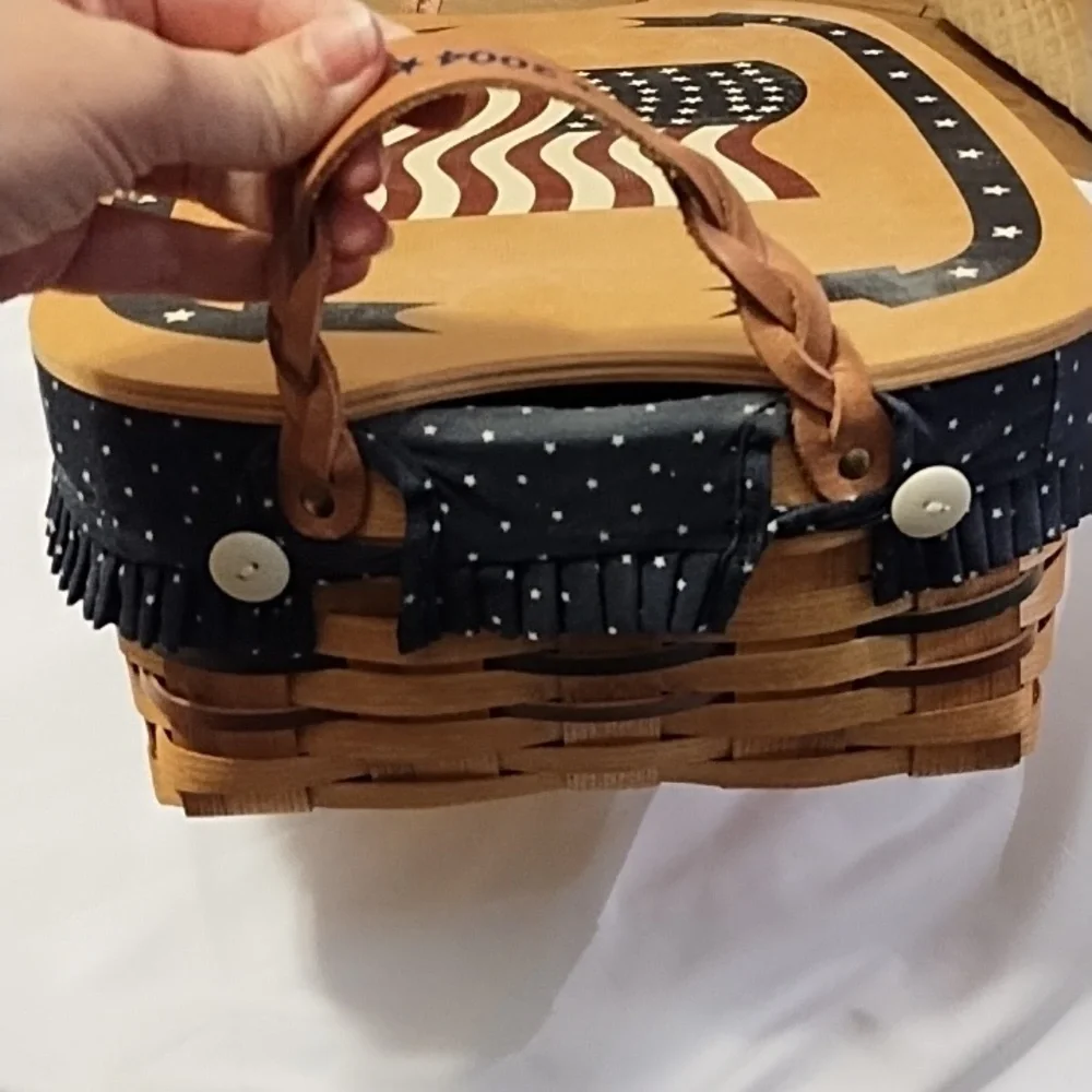 Peterboro Basket Co. leather handles